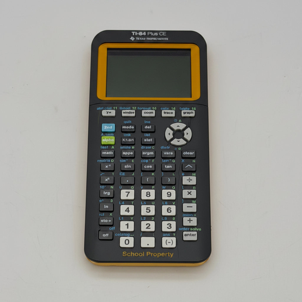 Texas Instruments TI-84 Plus CE Yellow School Graphing Calculator