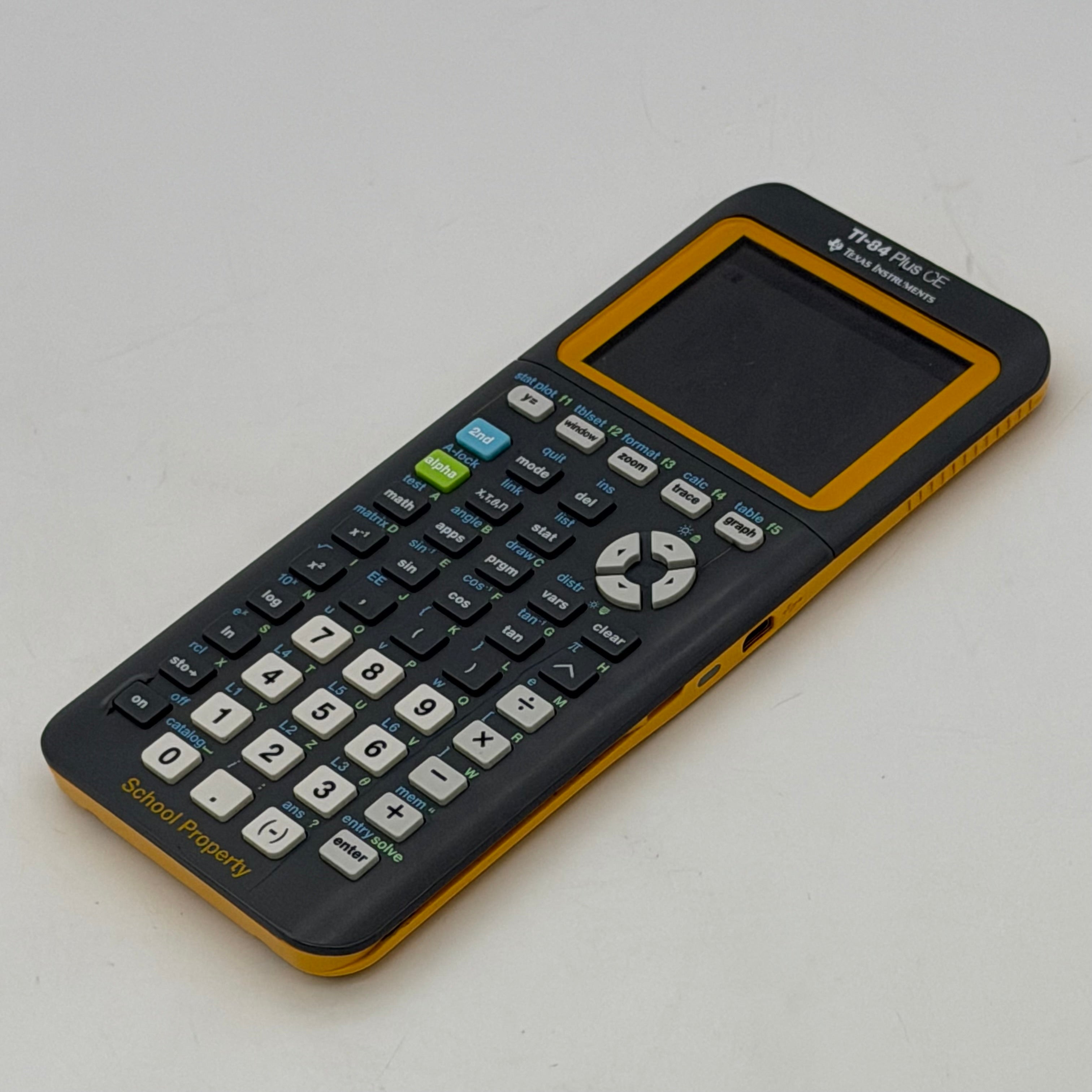 Texas Instruments TI-84 Plus CE Yellow School Graphing Calculator