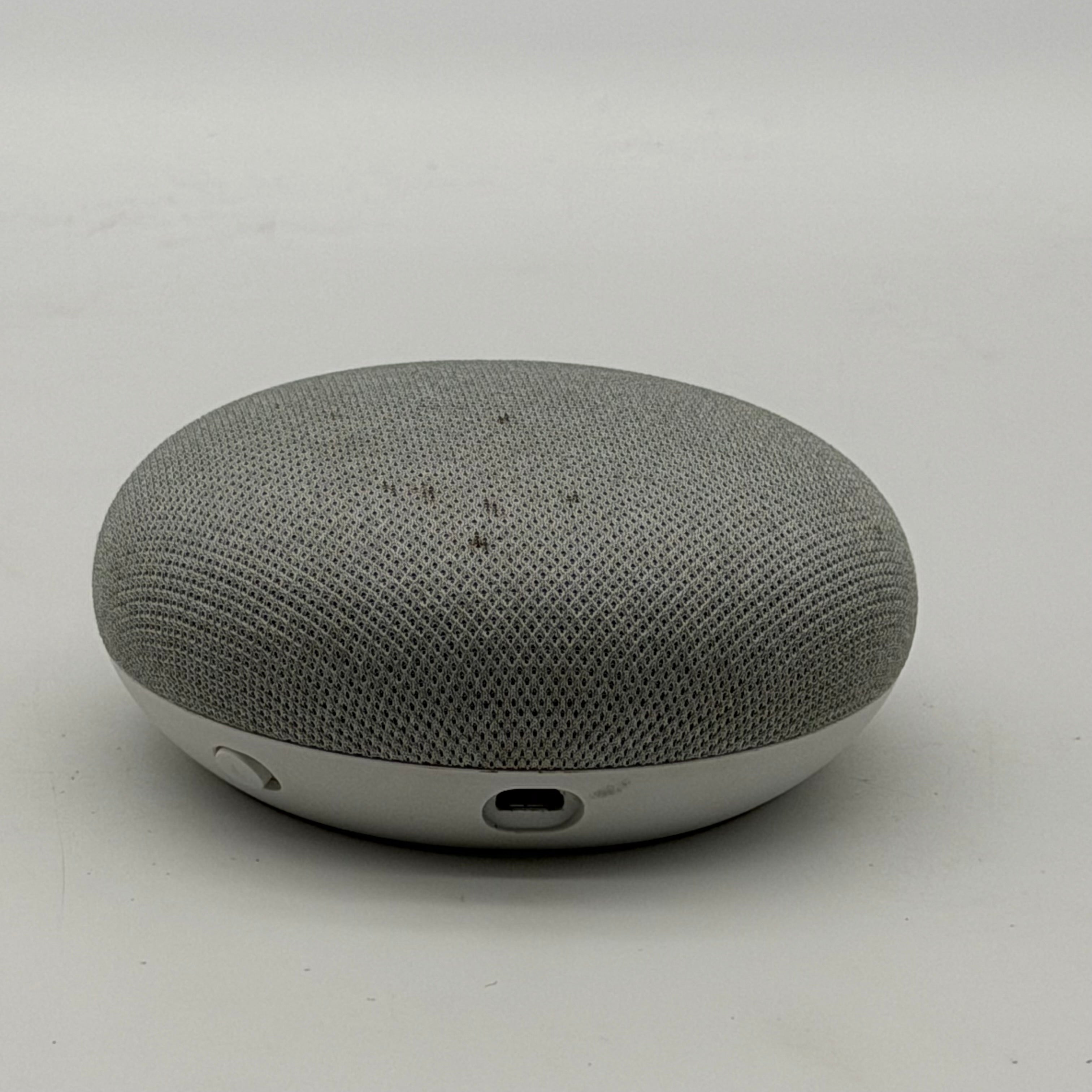 Google Home Mini Smart Speaker Google Assistant Chalk HOA Box AC Adapter Tested