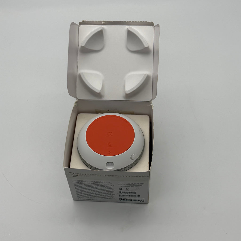 Google Home Mini Smart Speaker Google Assistant Chalk HOA Box AC Adapter Tested