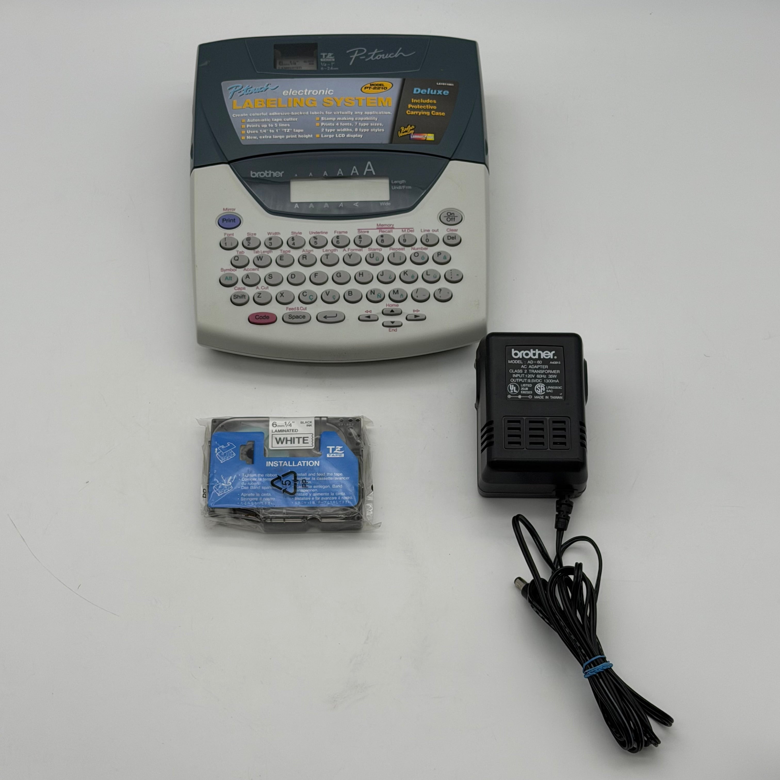 Brother P-Touch PT-2210 / PT-2200 Deluxe Label Maker with tape - Tested
