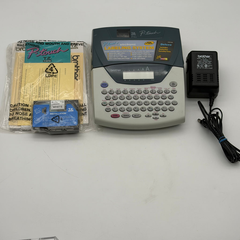 Brother P-Touch PT-2210 / PT-2200 Deluxe Label Maker with tape - Tested