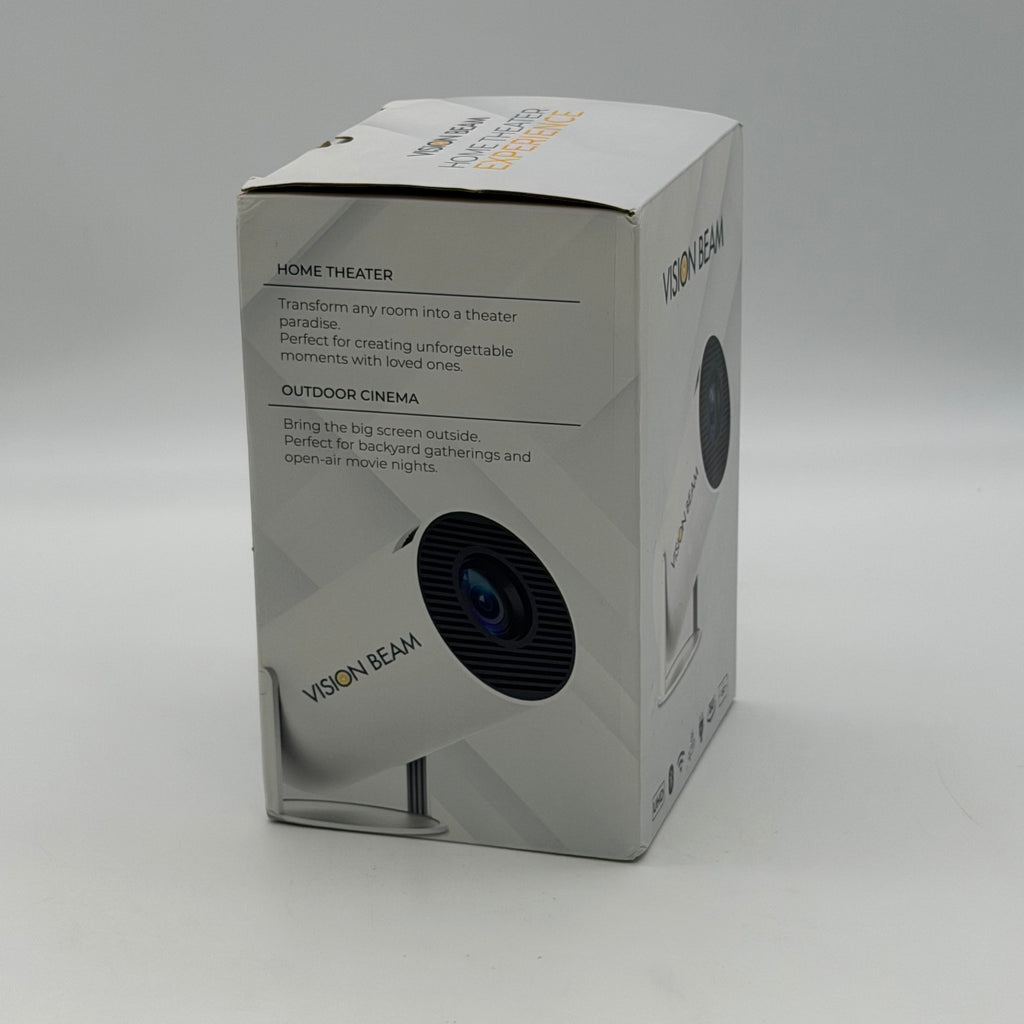 Vision Beam HD Projector Black New Open Box Clear Sharp Projection - Tested