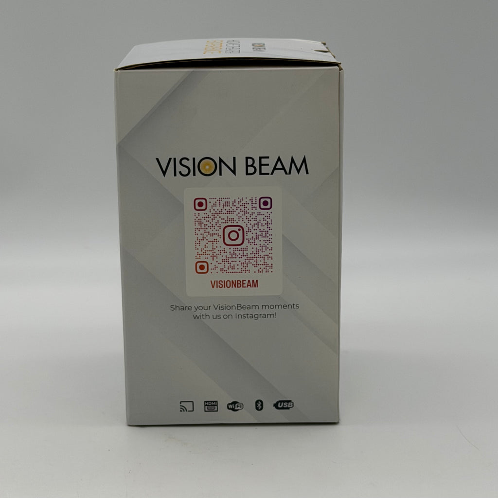 Vision Beam HD Projector Black New Open Box Clear Sharp Projection - Tested
