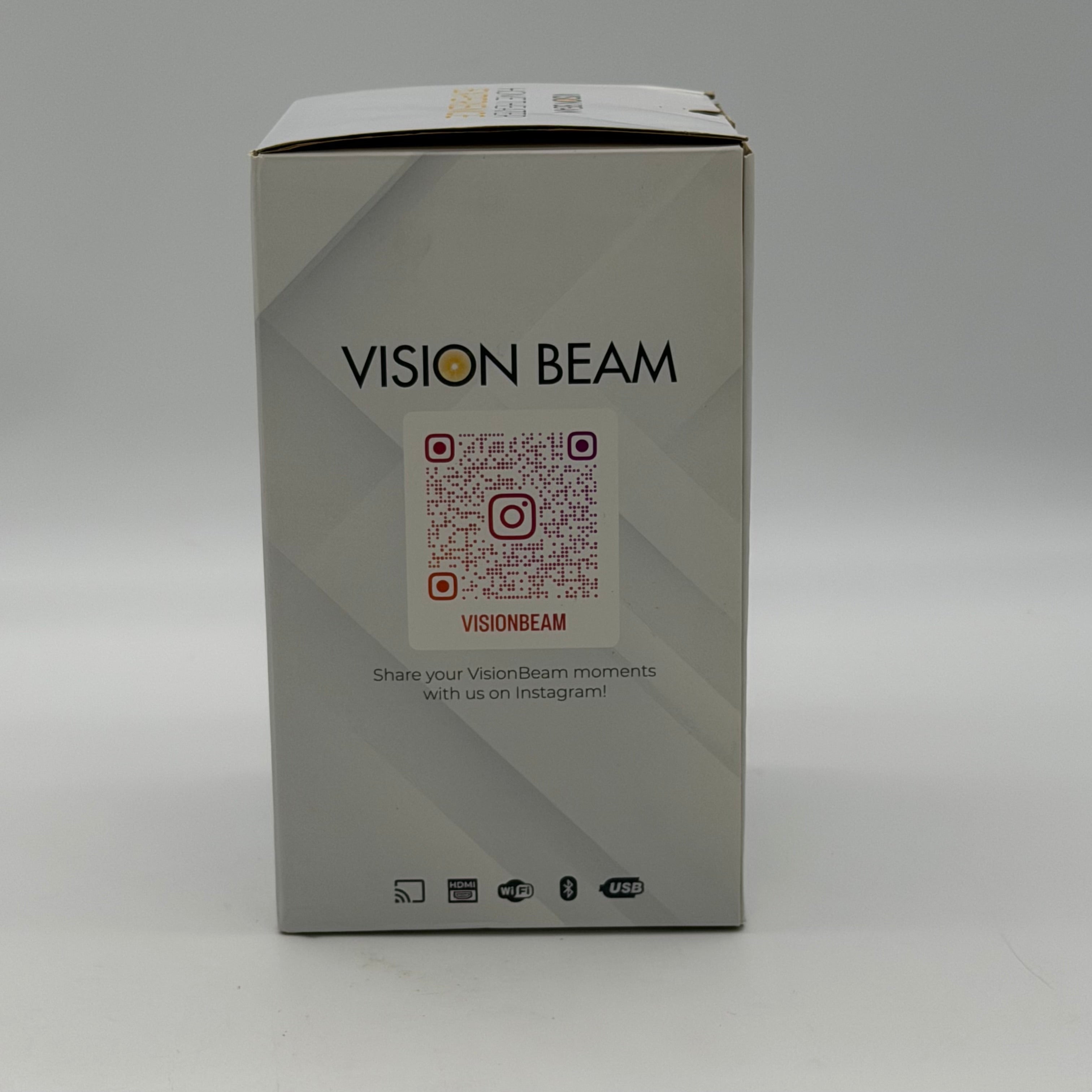 Vision Beam HD Projector Black New Open Box Clear Sharp Projection - Tested