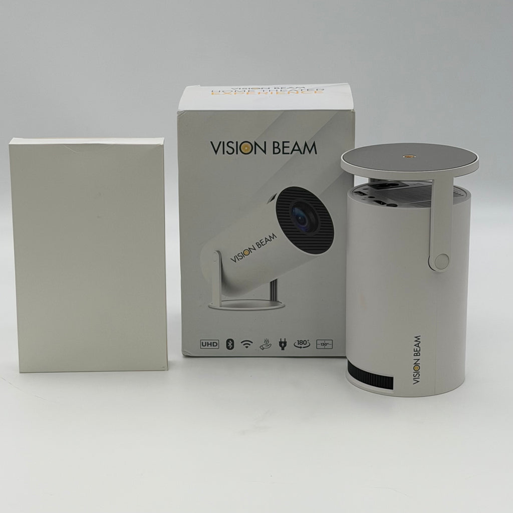 Vision Beam HD Projector Black New Open Box Clear Sharp Projection - Tested