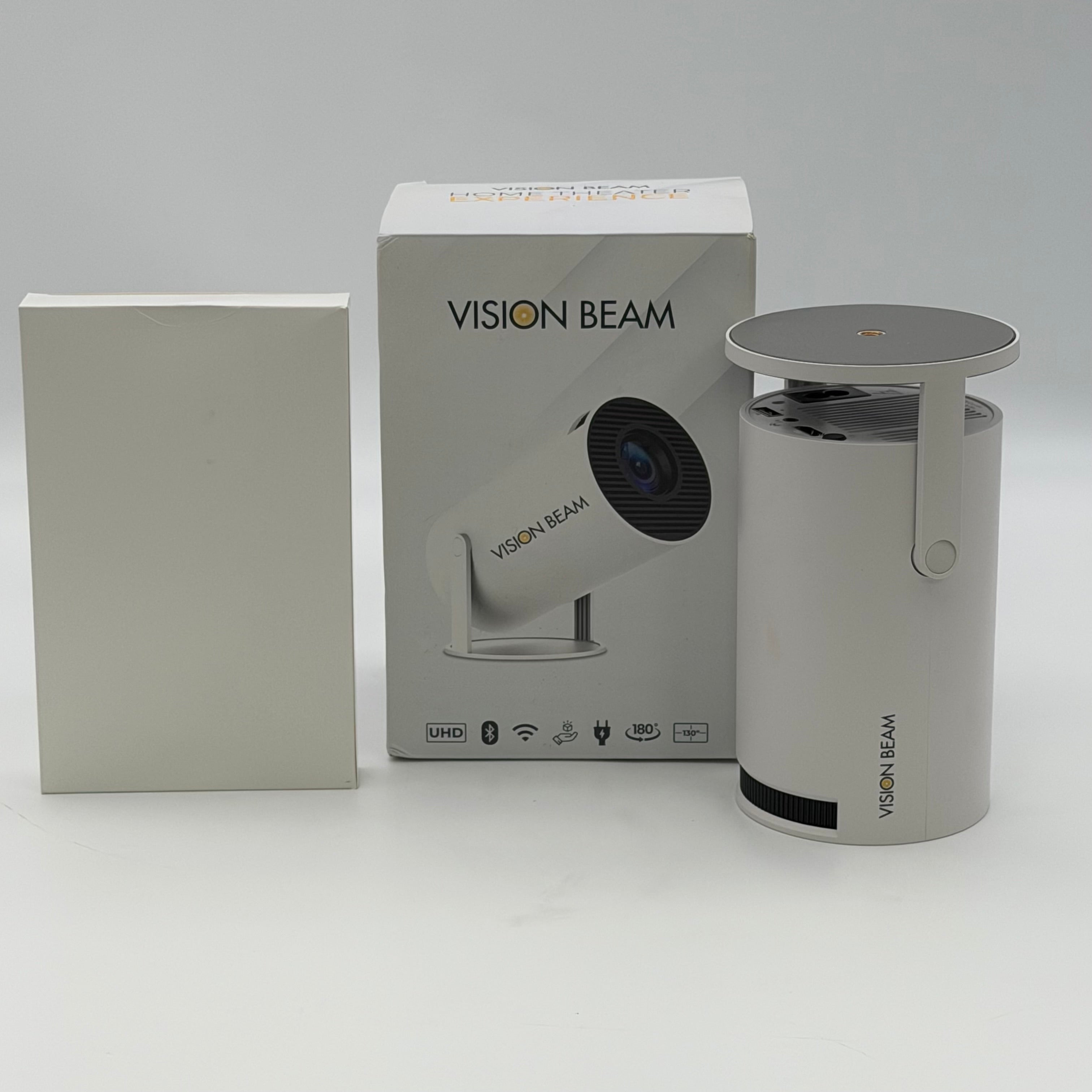 Vision Beam HD Projector Black New Open Box Clear Sharp Projection - Tested
