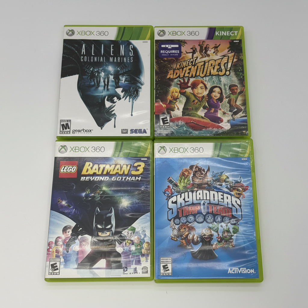 Microsoft Xbox 360 S (1439) 2010 Black 4GB + Kinect Sensor + 4 Games